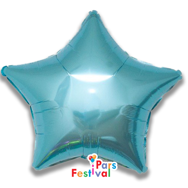 بادکنک فویلی ستاره آبی فیروزه ای (آبی روشن) - 18 اینچ (45 سانت) 